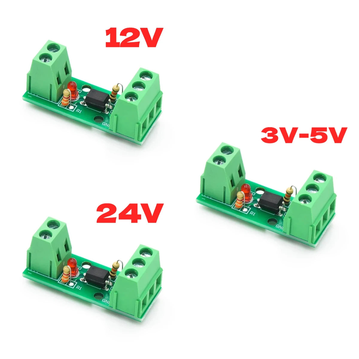 1 Channel Way Optocoupler Isolation Module PC817 3V-5V 12V 24V Photoelectric Isolator Rail Holder PLC Drive Motor Board