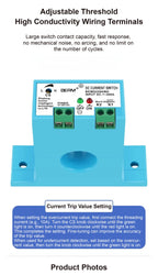BEMD200 DC Current Sensor 1-200A 10-30VDC Current Transformer Overcurrent Protection Relay Current Detection Switch PLC