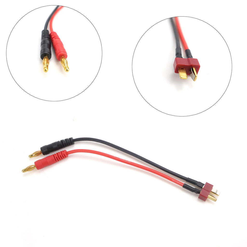 XT30 XT60 XT90 JST EC5 Futaba Traxxas Plug to 4.0mm Banana Charge Cable 15cm Silicone Wire for RC Lipo Battery