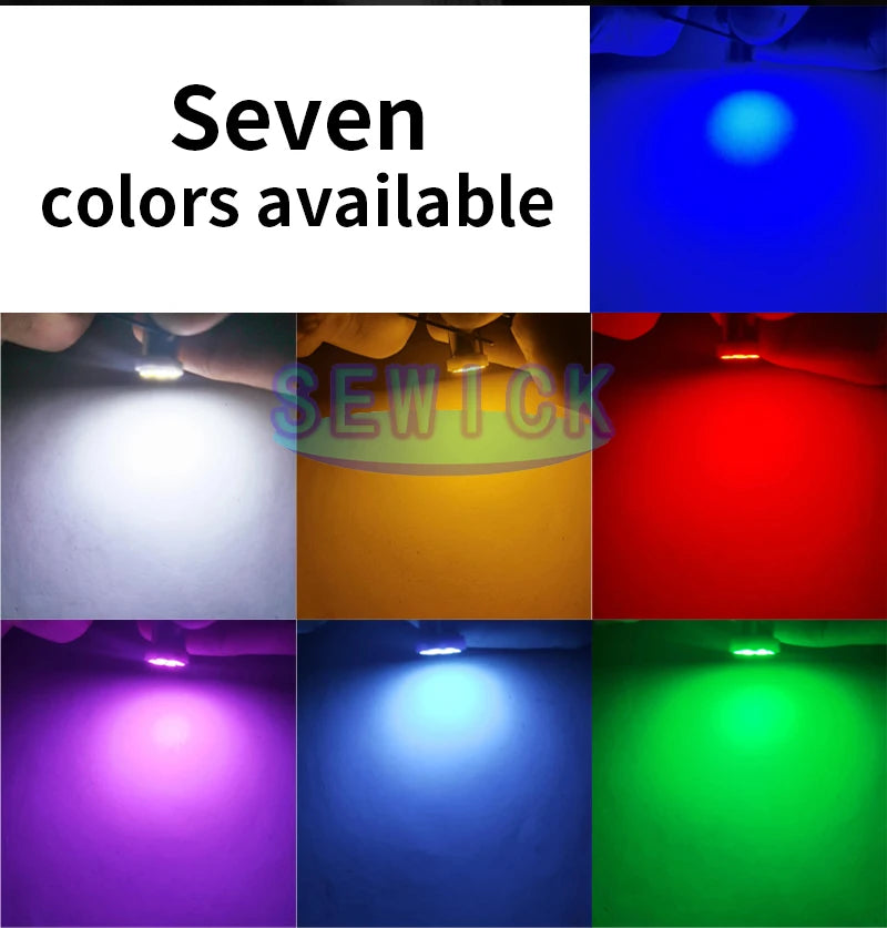 100PCS AC 6.3V BA9S 8SMD 1206 LED AC 6V 6.3V DC 12V For Pinball Machine White Blue Red Green Yellow