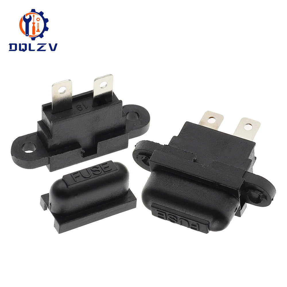 Waterproof Auto Standard Middle Fuse Holder + Car Boat Truck ATC ATO Blade Fuse 5A 7.5A 10A 15A 20A 25A 30A 35A 40A