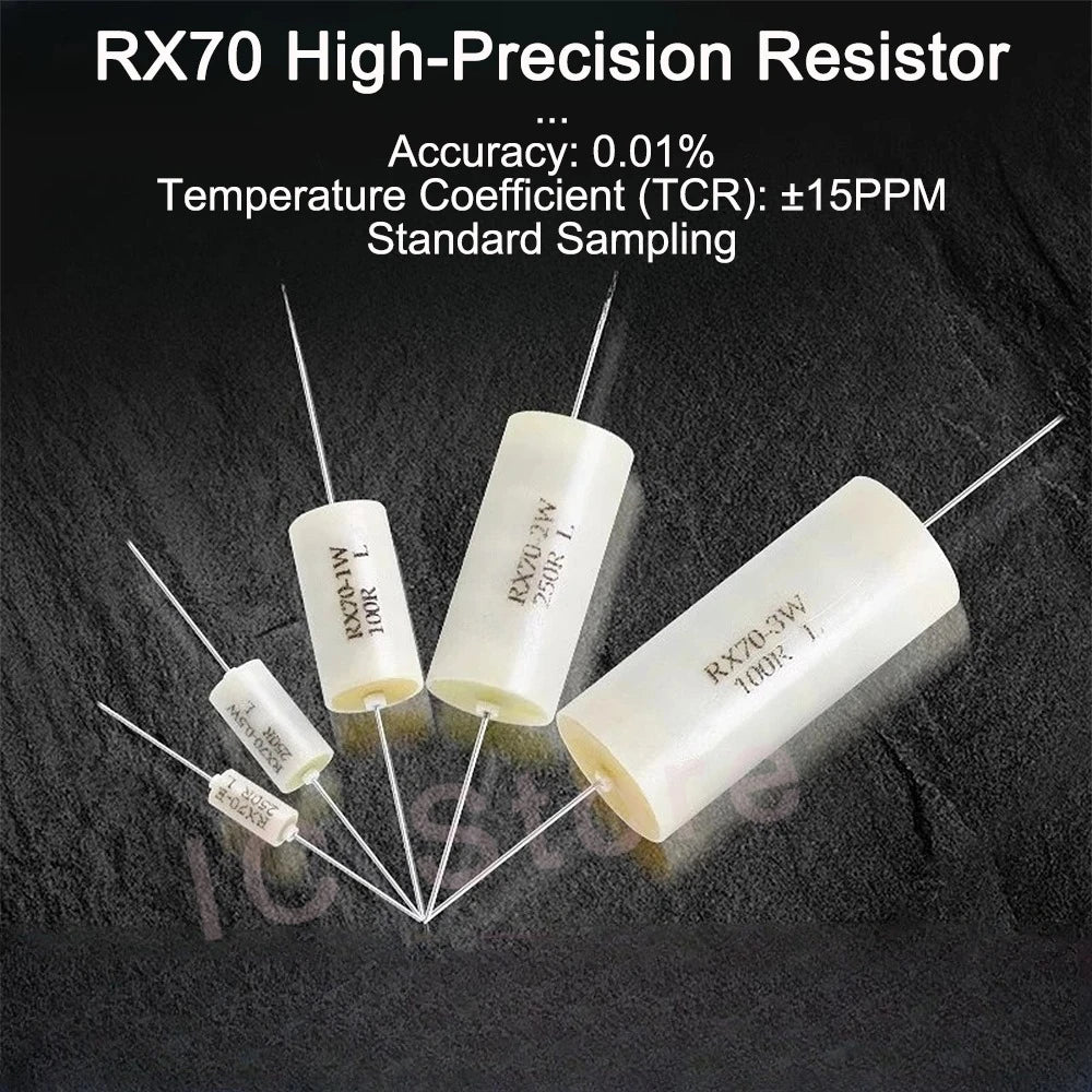 1PCS RX70 High Precision Low Temp Drift Instrument Calibration Standard Resistor 0.01% 0.25W 0.5W 1W 2W 3W 50 100 150 200 1M Ohm