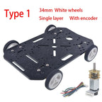 4WD Chassis Smart Robot Car 6V N20 DC Mini Micro Gear Motor Smart Car Kit 4WD Robot Chassis Kits With Encoder Mecanum Wheel Car