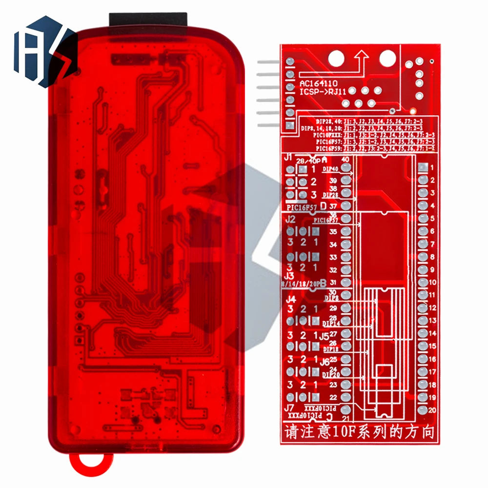 PICKIT3 KIT3.5   PIC KIT3 PICKIT 3 Programmer Offline Programming PIC Microcontroller Chip +PIC Programmer adapter seat