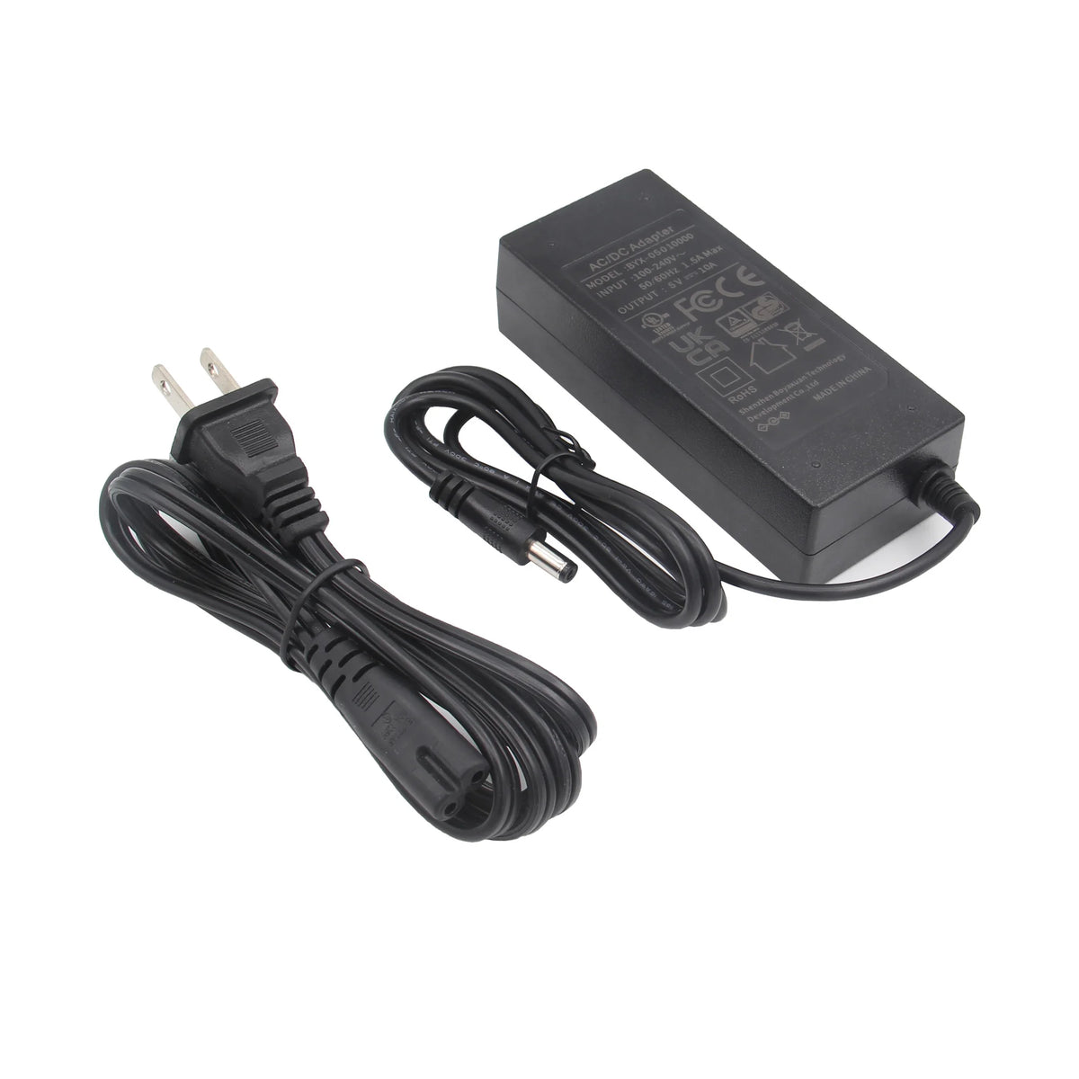 Geekworm 5V 10A Power Adapter Power Supply DC 5.5*2.1mm Jack for Raspberry Pi 5 and X1011 Board