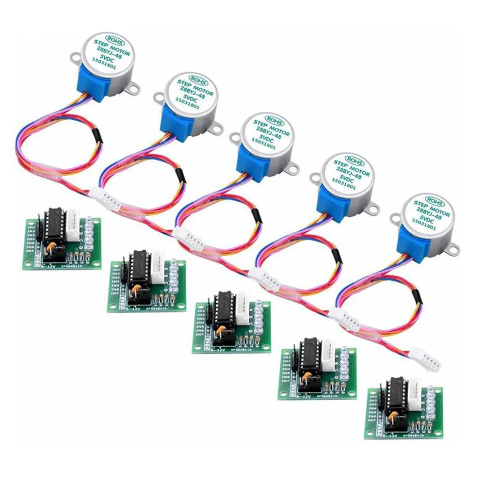 3/5 Set 28BYJ-48 ULN2003 5V Stepper Motor + ULN2003 Driver Board Suitable for Arduino Driver Test Module Stepper Motors DIY Kit