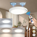 Magnetic Rechargeable Ceiling Light Motion Sensor Wireless Wall Lamp with Remote Dimmable 3000K-6000K for Closet Stairs