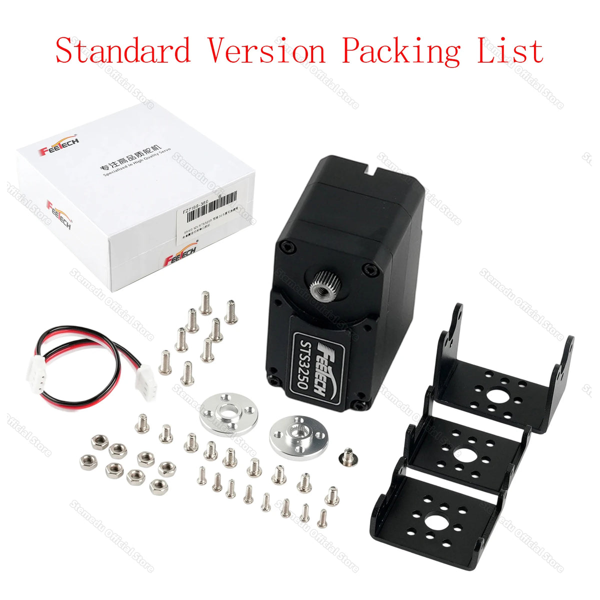 Feetech STS3250 12V 50KG Magnetic Encoder Double Shaft TTL Servo Coreless Motor Aluminum Case 360 Degrees Serial Bus Smart Servo
