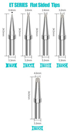Weller ET Series ETD ETB ETA Soldering Iron Tip Copper Lead-Free for WES50 51 Soldering Station Welder For PES51 LR21 Handles