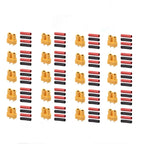 10/20 pairs XT30 2mm Gold Plated Battery Connector with Heat Shrink Tube for Drones RC Cars