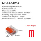 Wire Connector Electrical Lever Strip Connectors Cage Spring Universal Compact Quick Wiring Conductors Push-in Terminal Blocks