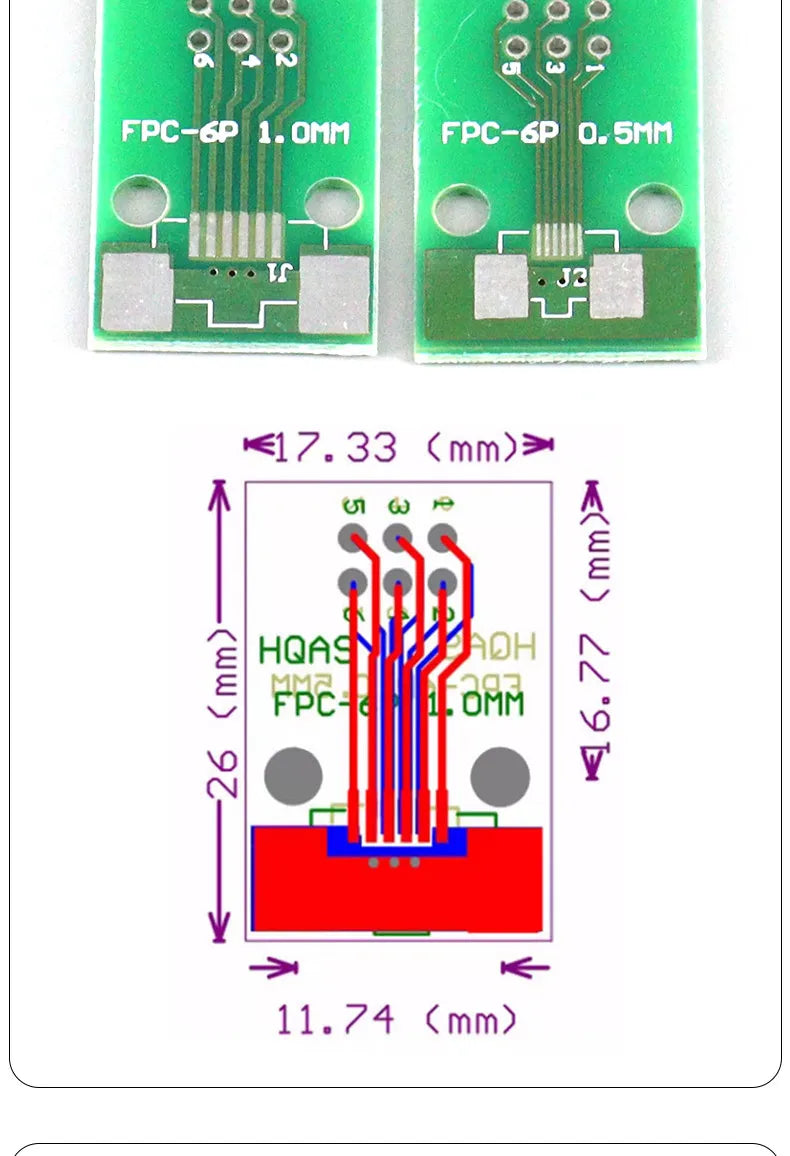 2pcs Double Side 0.5mm 1mm 4 5 6 8 10 12 20 40-96 Pin to DIP 2.54mm FPC/FFC SMT Adapter Socket Plate PCB Board Connector DIY KIT