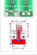 2pcs Double Side 0.5mm 1mm 4 5 6 8 10 12 20 40-96 Pin to DIP 2.54mm FPC/FFC SMT Adapter Socket Plate PCB Board Connector DIY KIT