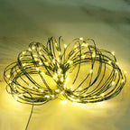 Green Cable LED Christmas String Fairy Lights Garland Outdoor Waterproof For Birthday Party Halloween Garden Room Decoration