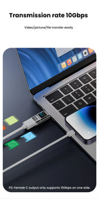 NNBILI USB 3.2 Digital Display Adapter 10Gbps USB Male TO USB Female Converter Fast Charging Data USB C Adapter For PC Laptop