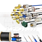 SMA Male to BNC Male Cable with 5pcs RF Coax Adapter Kit SMA to BNC Cable BNC to BNC Cable Kit for RF Applications/Antenna