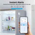 2026 New Tuya WiFi Humidity Temperature Sensor with External Probe Thermometer for Smart Home APP Monitoring for Refrigerator