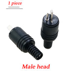 2PCS 2 Pin Black DIN Plug Speaker and HiFi Connector Screw Terminals Connector Power Audio Lamp Signal Plug Adapters