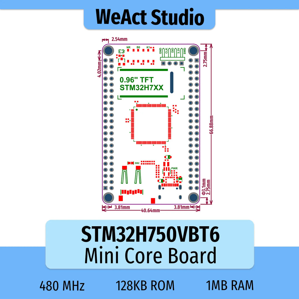 STM32H750VBT6 STM32H750VB STM32H750 STM32H7 ARM STM32 Minimum System Demo Board Core Board Development Board
