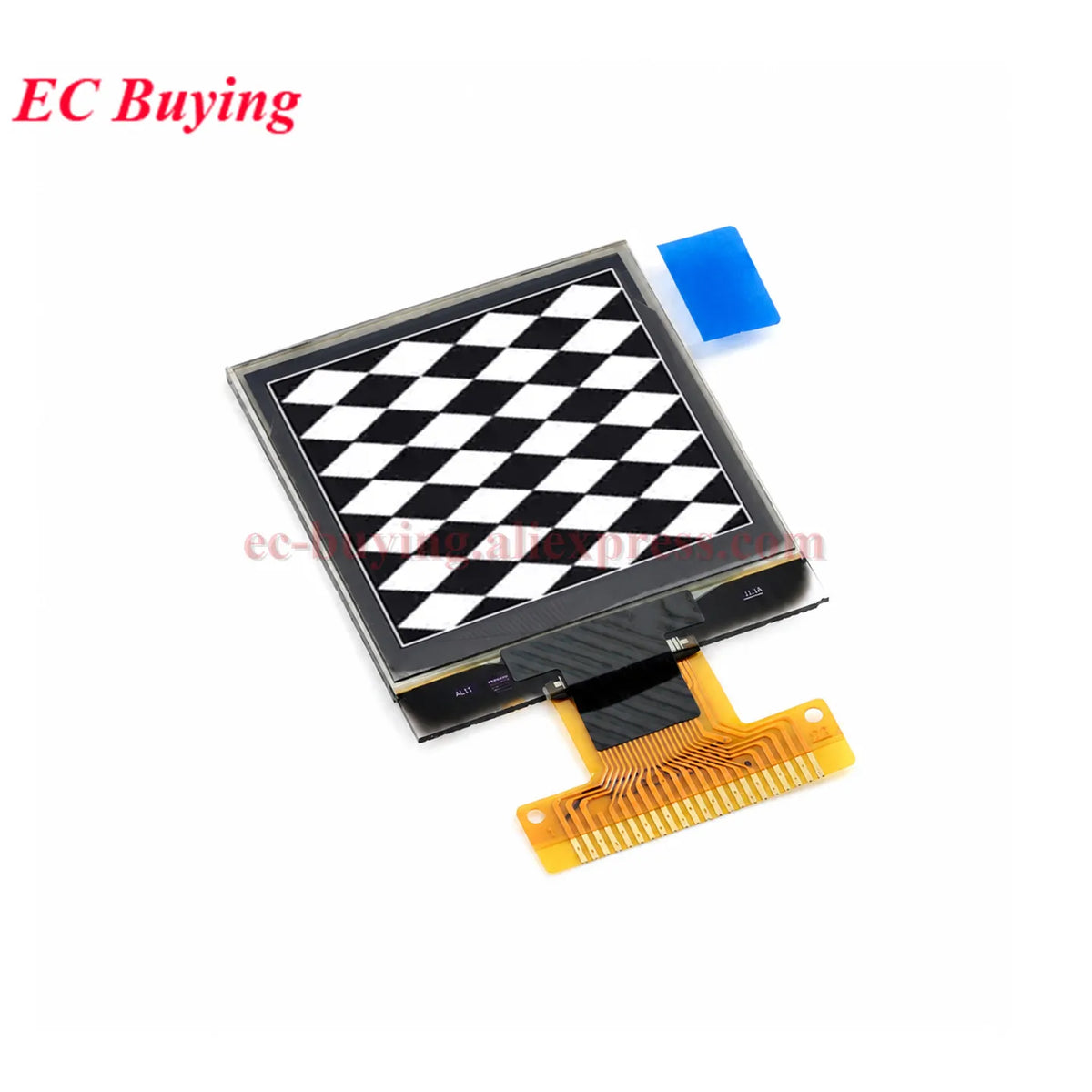 1.12 inch OLED Display LCD Screen Module 1.12'' SH1107 Driver IC I2C SPI Serial Port 128x128 Dot Matrix White Bare 22PIN/20PIN