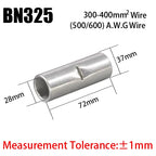 BN Copper Electrical Wire Cable Connection Crimp Sleeve Tubular Ferrule Lug Connector Non-Insulated Tube Butt Splices Terminal