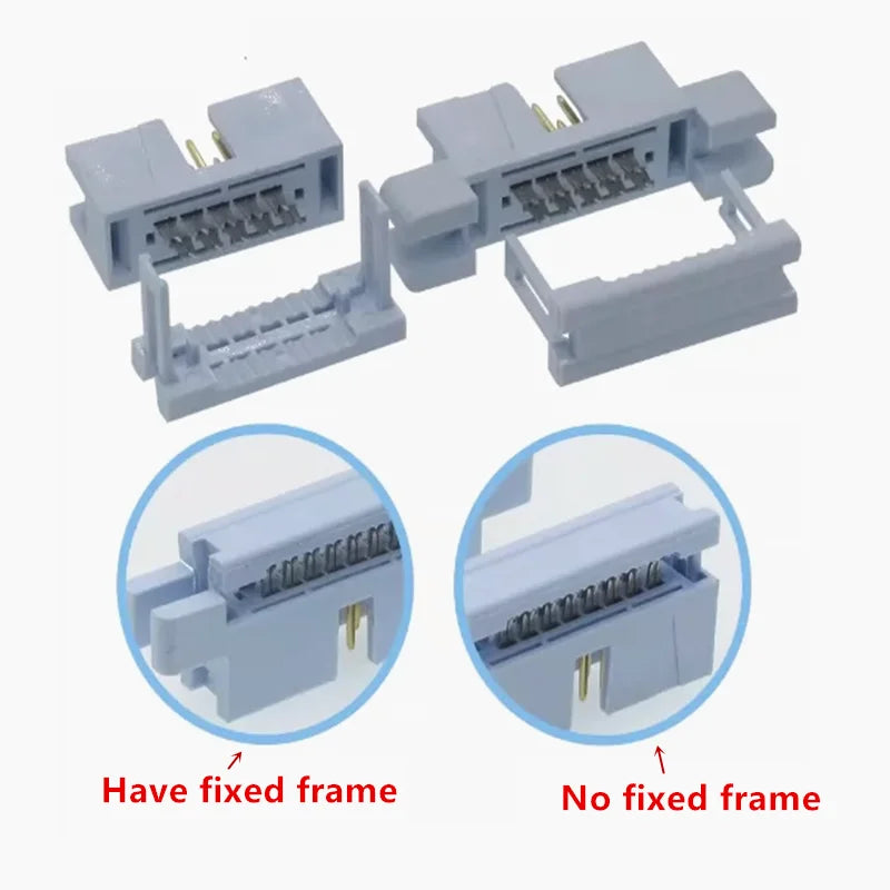 5pcs 2.54MM IDC Type Box Header Male Headers 10/14/16/18/20/30/34/40/50 PIN Connector for 1.27mm Pitch Flat Cable