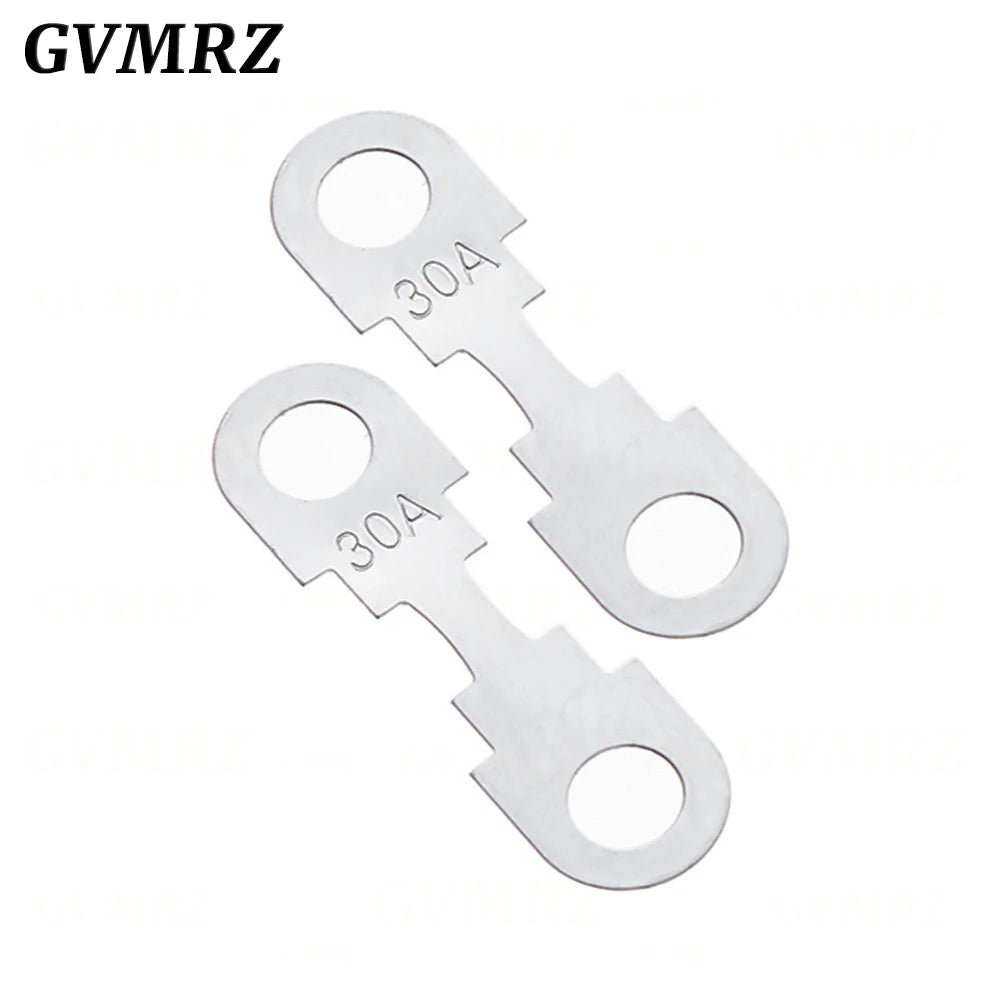 5PCS Car Flat Type Fuse Chip 32V Battery Insert Fork Bolt Type High Current Zinc Alloy 20A 30A 40A 50A 60A 70A 80A 100A 110A