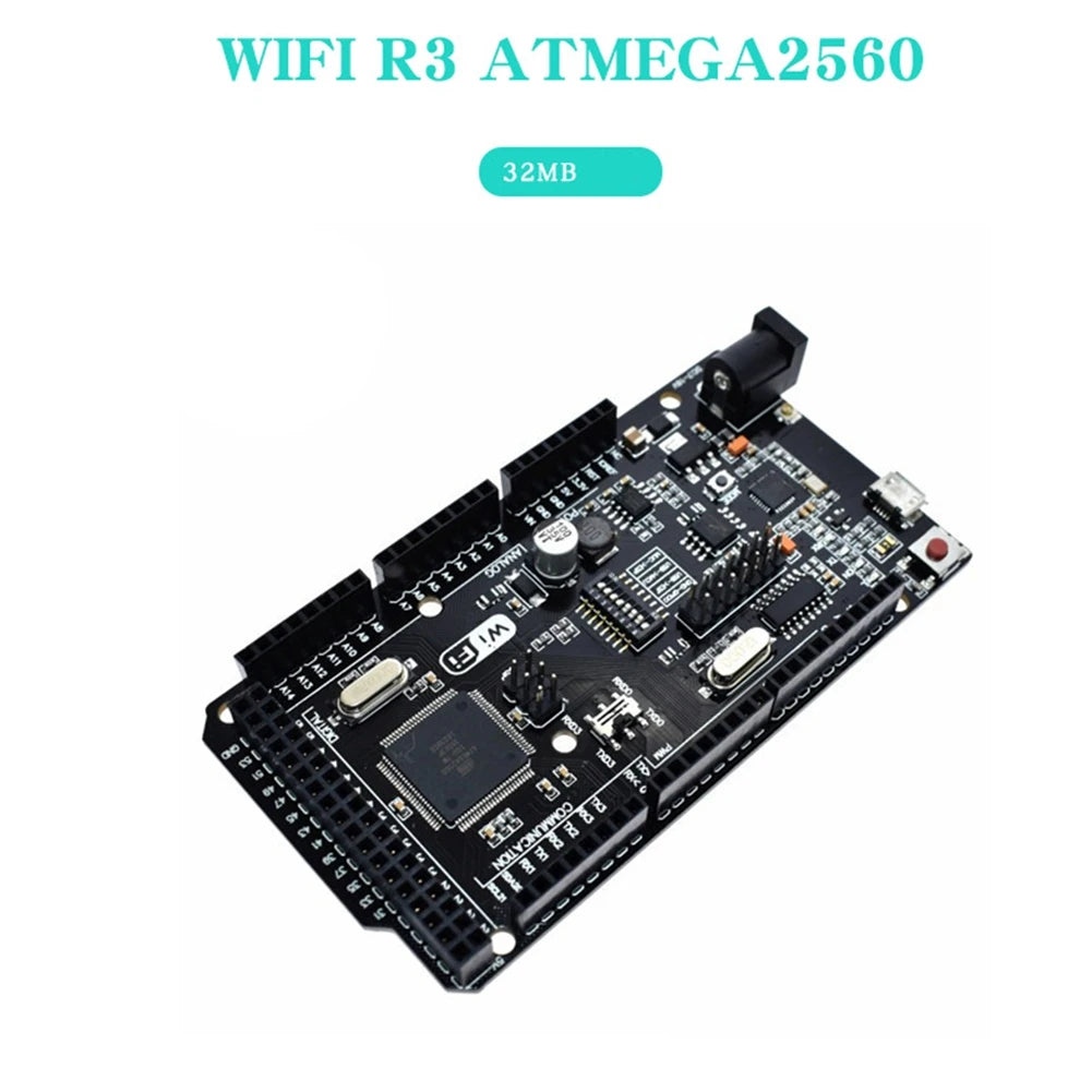 AS95-Mega2560 + Wifi R3 Atmega2560+ESP8266 32Mb Memory USB-TTL CH340 Compatible For Arduino Mega Nodemcu For Wemos MEGA 2560