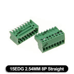 5Set 15EDG 2.54mm PCB Seal Screw Terminal Block 2 ~ 12 Pin KF15EDG Female Socket Pin Header Wire Connector +2.54 Male Plug 9P