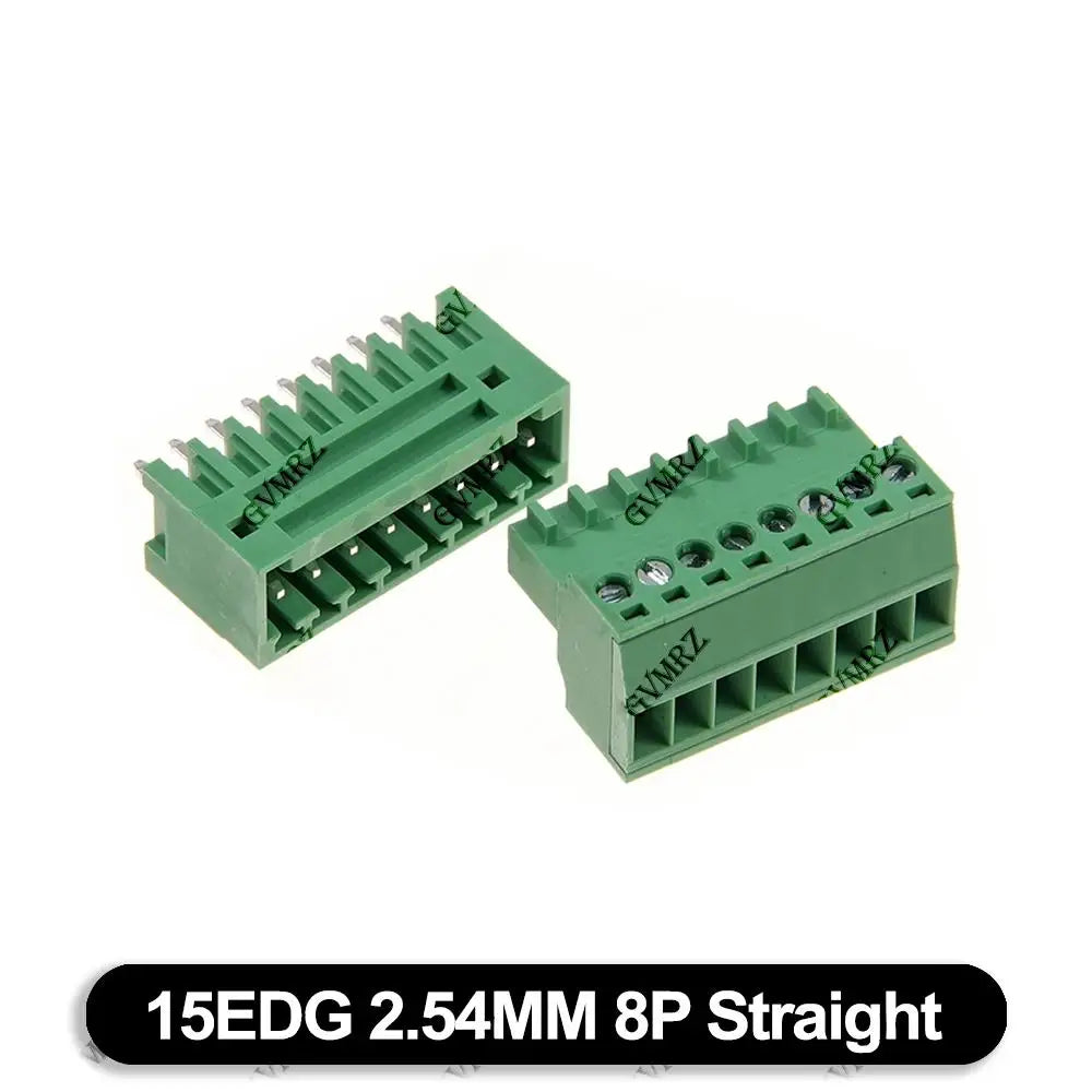 5Set 15EDG 2.54mm PCB Seal Screw Terminal Block 2 ~ 12 Pin KF15EDG Female Socket Pin Header Wire Connector +2.54 Male Plug 9P