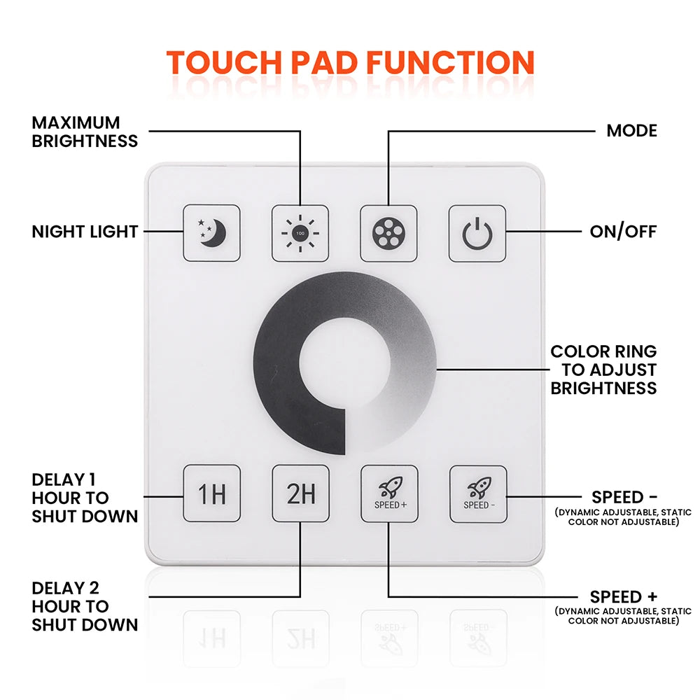 Dimmable COB LED Neon Light Strip Remote Power Kit Wifi Bluetooth Wall Touch 220V 23key Controller 288LEDs/m IP65 Flexible Lamp