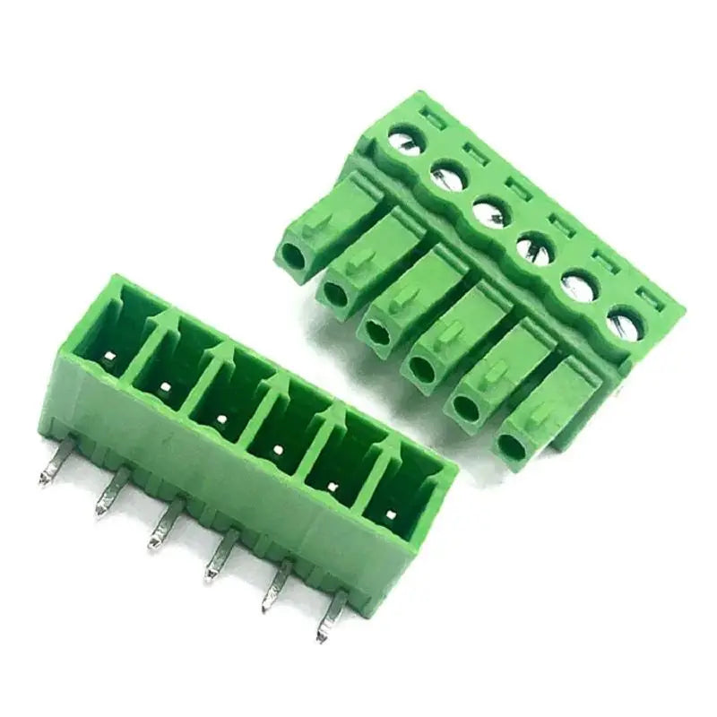 100pcs/50pairs 15EDG 3.81/3.5mm 300V8A 2/3/4/5/6/7/8/9/10 KF2EDG Straight Right Angle Plug In PCB Wire Terminal Block Connector
