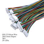 10pcs Micro GH1.25 Silicon/PVC 2P 3P 4P 5P 6pin wt Latch 20cm Single End Male Plug Housing Termianl Wire Cable Connector