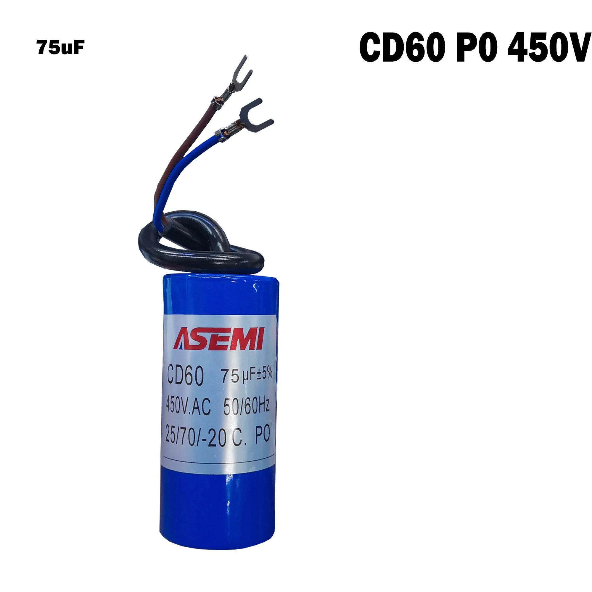 CD60 300uf 450vac P0 Startup Capacitor ASEMI 50uF 75uF 100uF 200uF 250uF 300uF 350uF 400uF 450uF 500uF 800uF