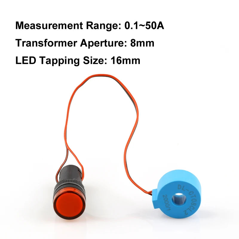 NJXSE Led Current Indicator 5A 20A 30A 50A 100A CT AC Signal Monitor Light Factory Price Current Transformer with Led Indicator