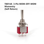 Salecom T80-T U/U2 Series Flat Handle Remote Control Mini Toggle Switch 6.35mm Panel Mount 5A/125VAC