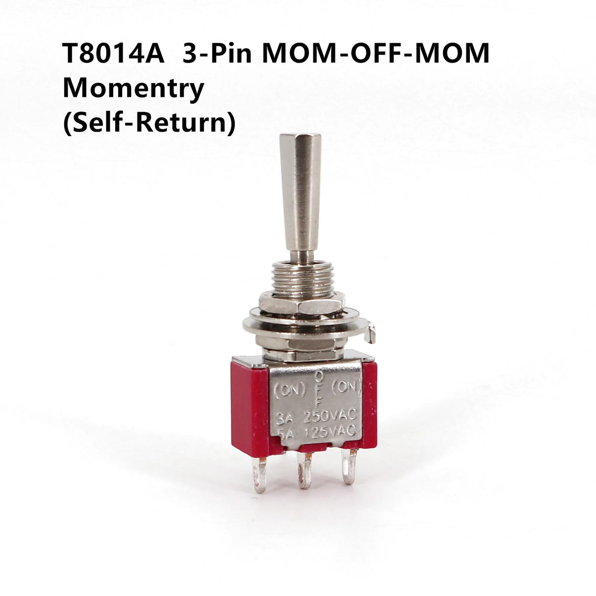 Salecom T80-T U/U2 Series Flat Handle Remote Control Mini Toggle Switch 6.35mm Panel Mount 5A/125VAC