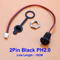 1/5pcs USB Type C Connector Type-C Female Socket With PH2.0 Terminal Nut Locking Plate Waterproof Charging Jack Port 15cm Wire