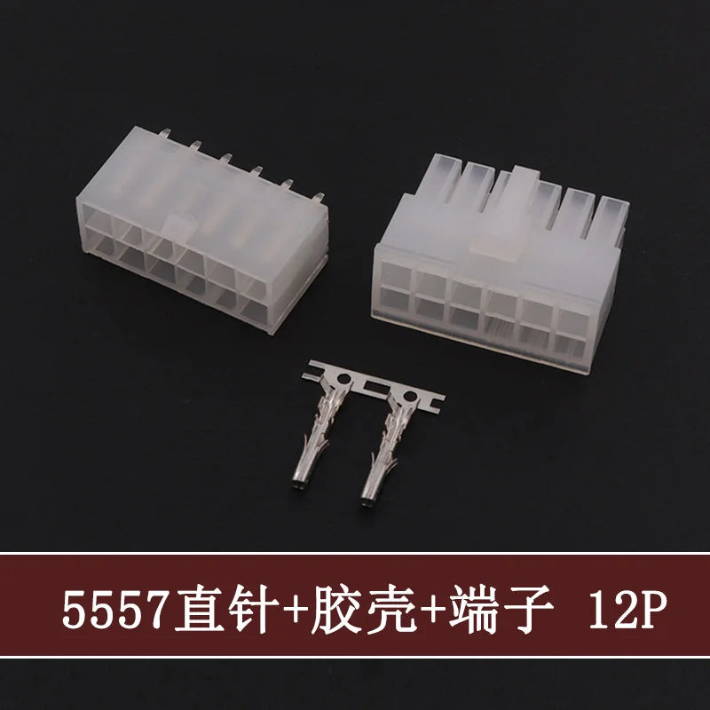 5Sets Molex 4.2mm Automotive Wire Connectors Plug 5557 Series RA Wafer Female Terminal 2-24P Housing for Electrical Wiring