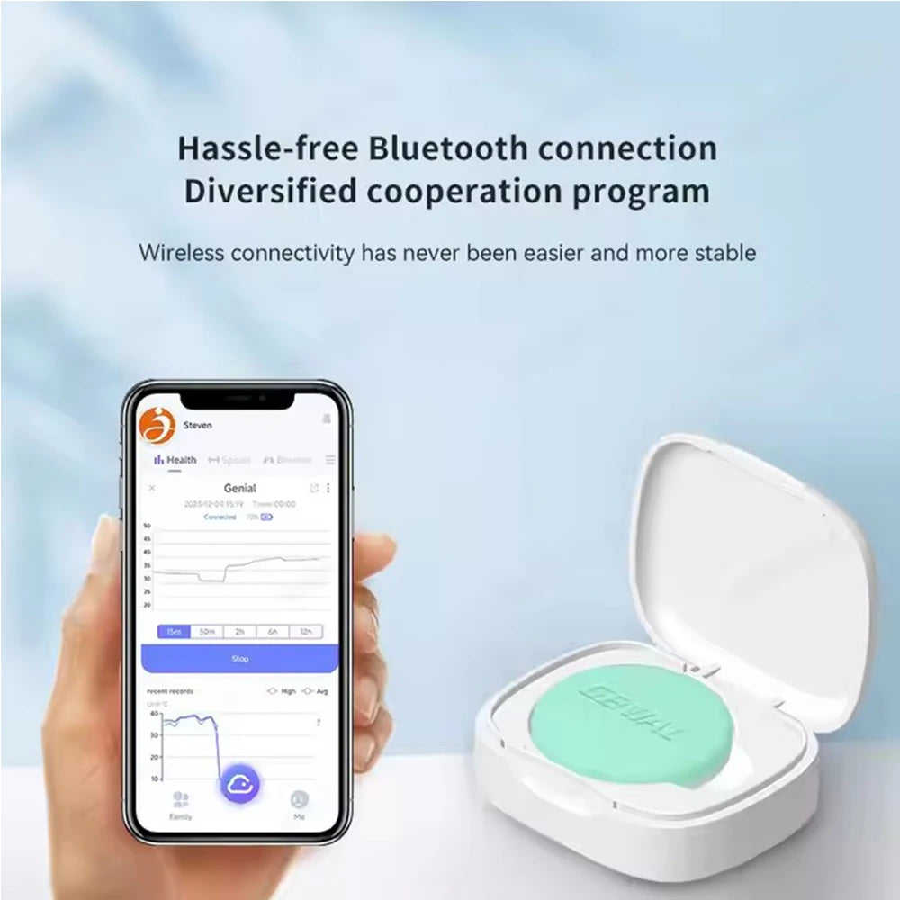 Wireless Bluetooth Digital Thermometer – Medical-Grade Accuracy, 24/7 Continuous Monitoring with App Alerts, Skin-Friendly Wearable Patch for Babies, Elderly & Postoperative Care