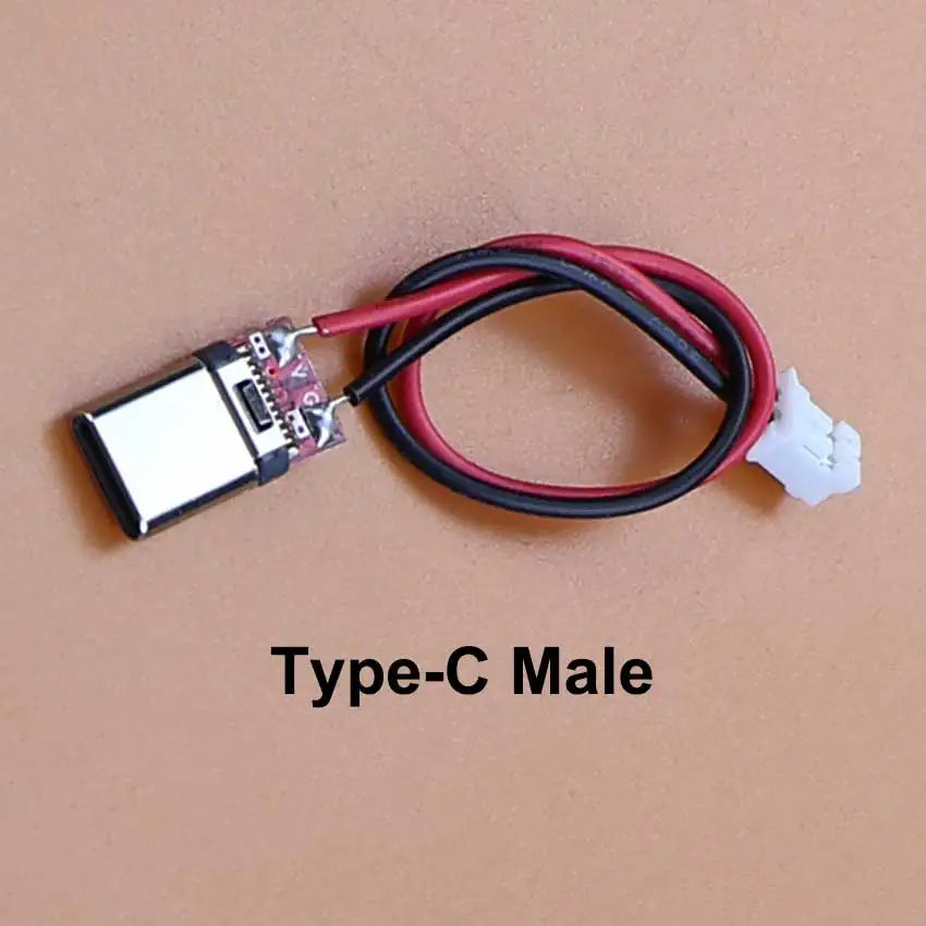 5pcs USB Adapter Cable PH2.0mm Terminal Micro USB Jack Type-C Charging Port 2P Strip Line Of Solder Joint Male Female Connector