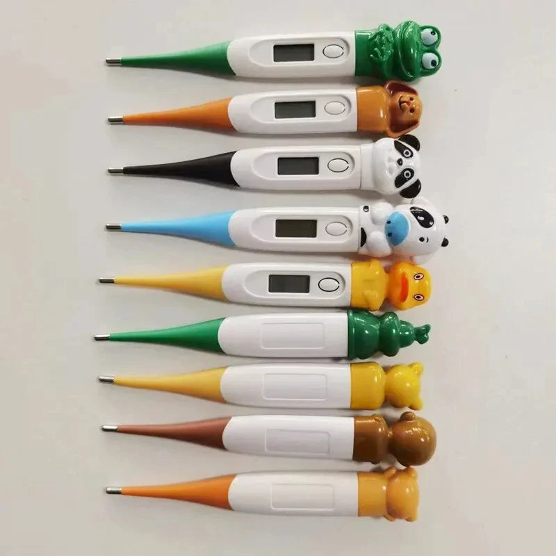 Hot Selling Cute Animal Digital Thermometer Waterproof Flexible Tip Fast Accurate Reading Baby Oral Armpit Temperature Checker