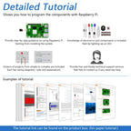 Freenove Complete Starter Kit for Raspberry Pi 5 4 B 3 B+ Zero 2 W, 1170-Page Tutorial, 164 Projects, 386 Items, Camera Speaker