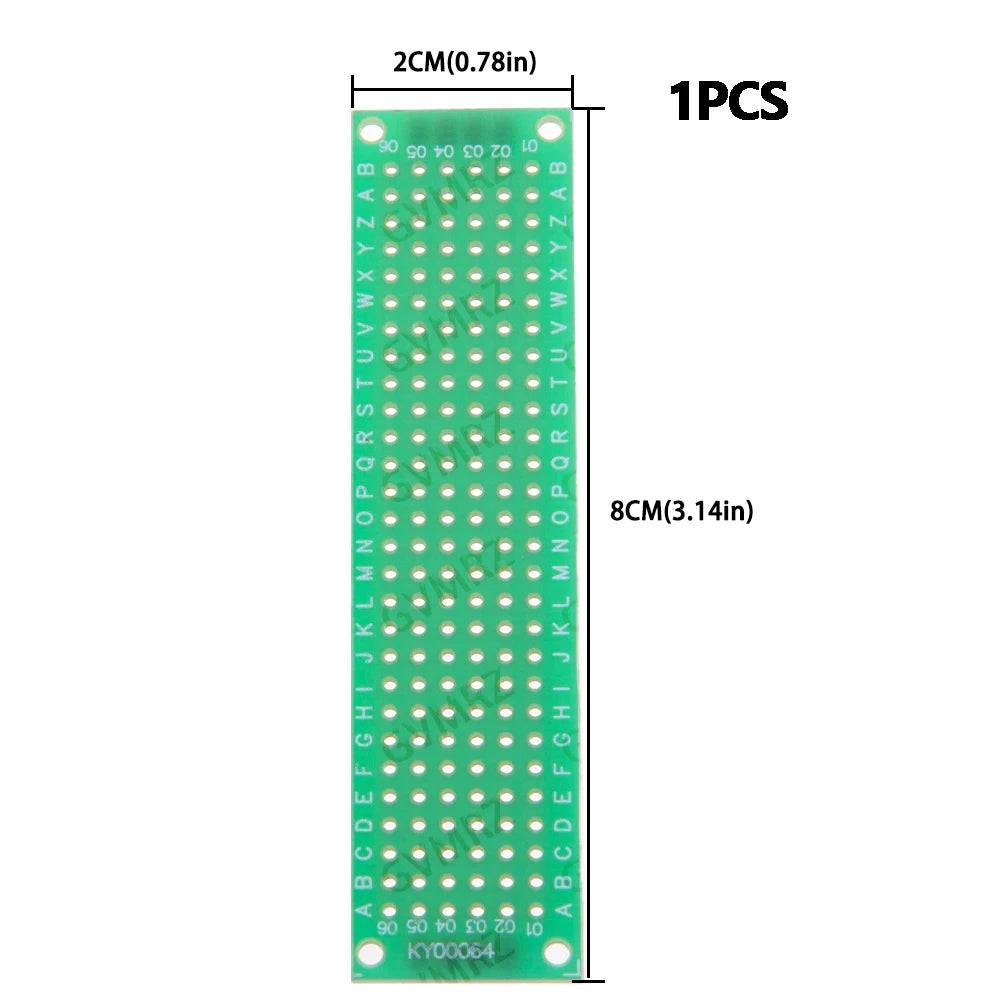 Single Sided Green PCB Prototype Board Universal Through Hole Perfboard for DIY Electronic Projects