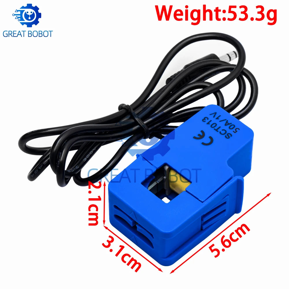 Non-invasive Split Core Current Transformer AC Current Sensor-100A, 30A,50A  (SCT-013 - 000, SCT - 013 - 030, SCT - 013 - 050)