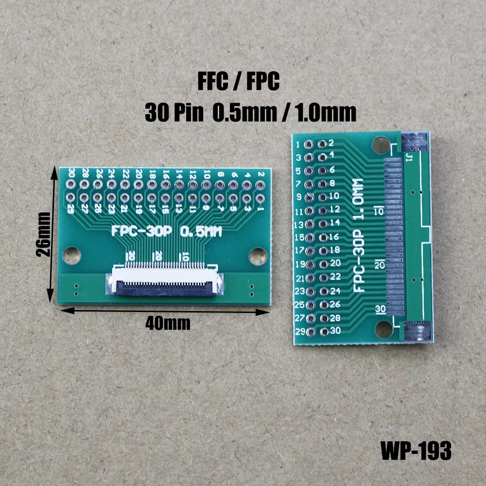 1pcs FPC/FFC Welding 0.5 Seat Connection 0.5mm Pitch Connector SMT To 2.54mm Flexible Cable Adapter Board 6 8 10 20 50 60 80 Pin