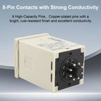 H3BA-N8H Industrial Timer Relay Solid State Time Delay Relay 1.2s‑300h AC 220V DC 24V Adjustable Analog Panel Mount Timer