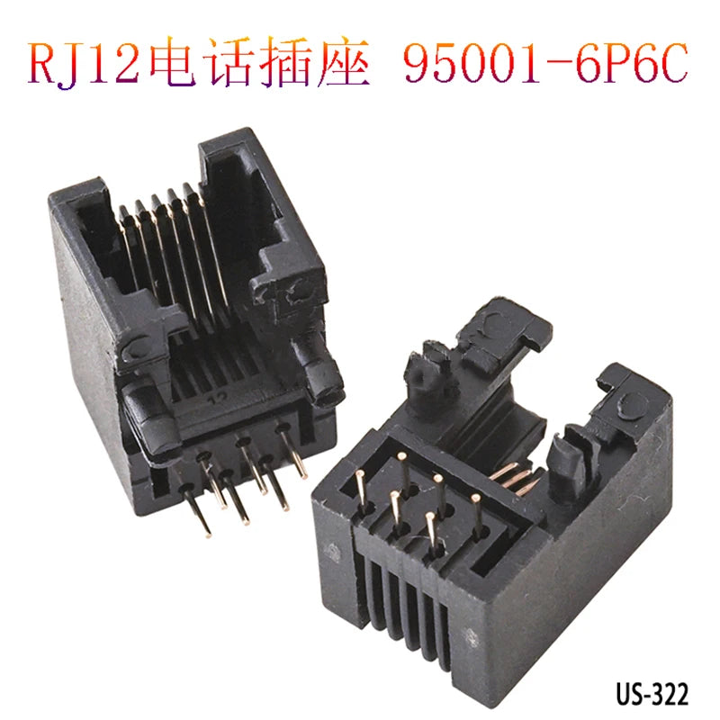 10PCS Telephone Socket Connector RJ11 RJ12 RJ45 Telephone Wifi Female Socket 2pin 4pin 6pin 8pin 4P4C 6P6C 6P4C 8P8C RJ45 Jack