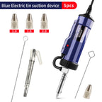 LUXIANZI Electric Suction Tin Gun Powerful Desoldering Pump Hand Welding Tools Removal Vacuum Soldering Sucker Pen Desolder