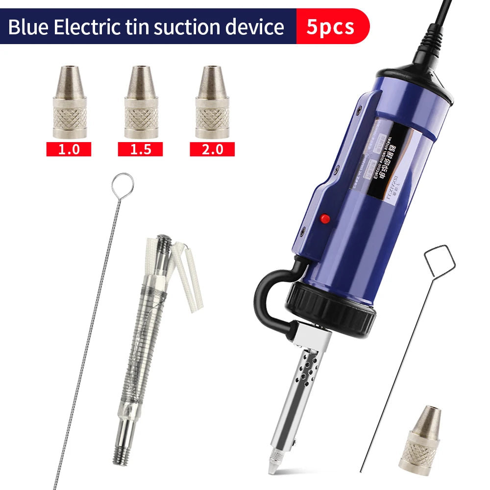 LUXIANZI Electric Suction Tin Gun Powerful Desoldering Pump Hand Welding Tools Removal Vacuum Soldering Sucker Pen Desolder
